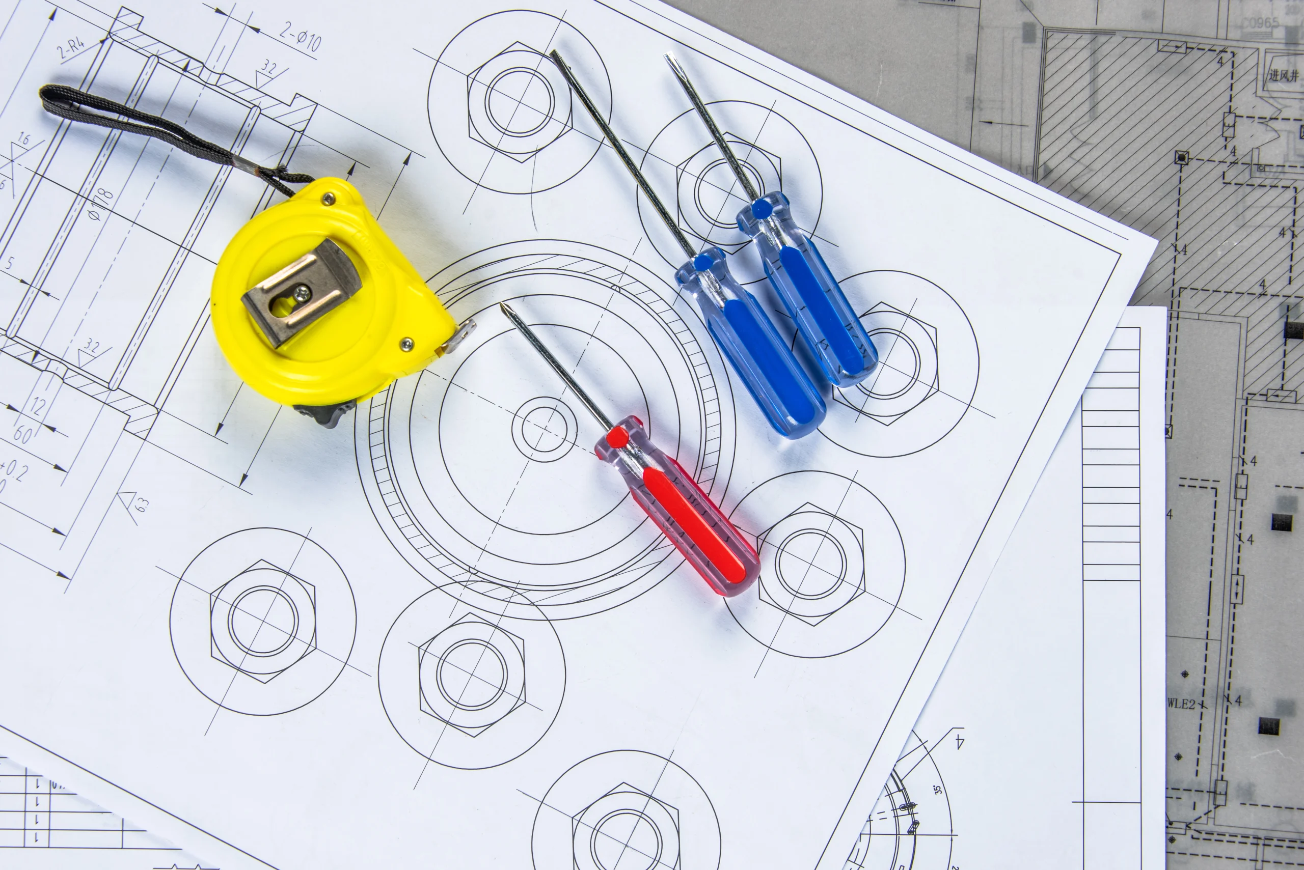 Engineering blueprints and electro-mechanical design tools